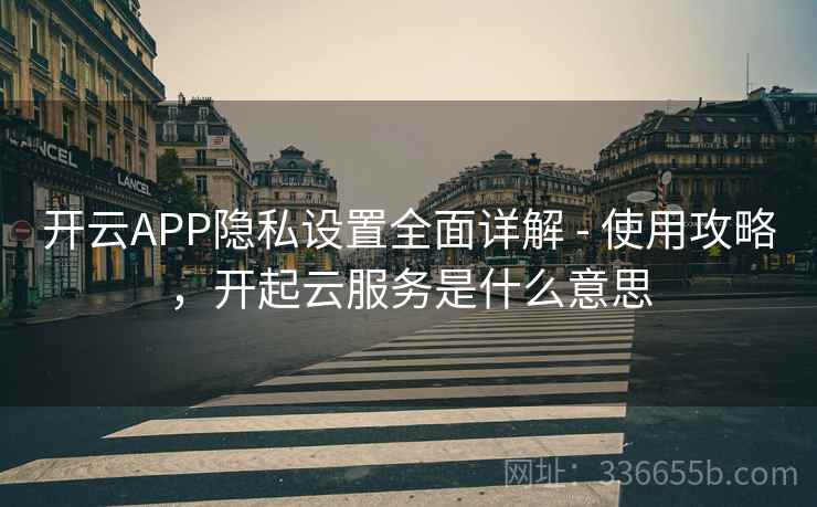 开云APP隐私设置全面详解 - 使用攻略，开起云服务是什么意思