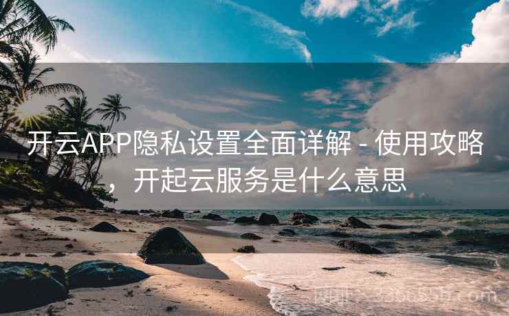开云APP隐私设置全面详解 - 使用攻略，开起云服务是什么意思