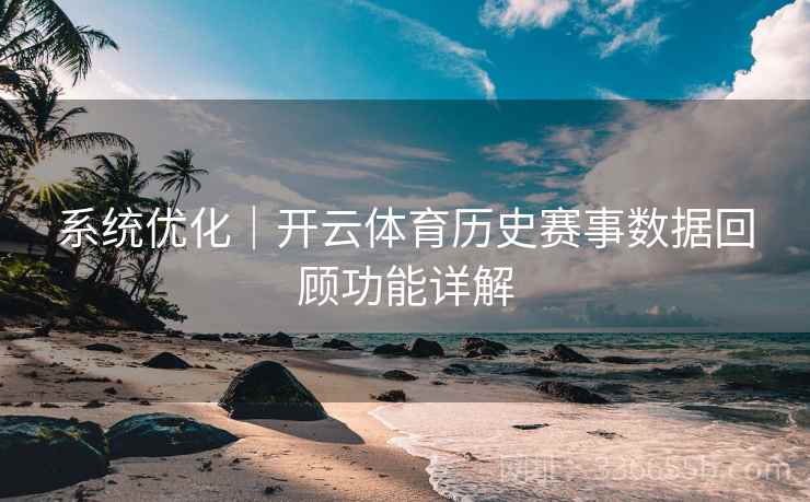 系统优化｜开云体育历史赛事数据回顾功能详解