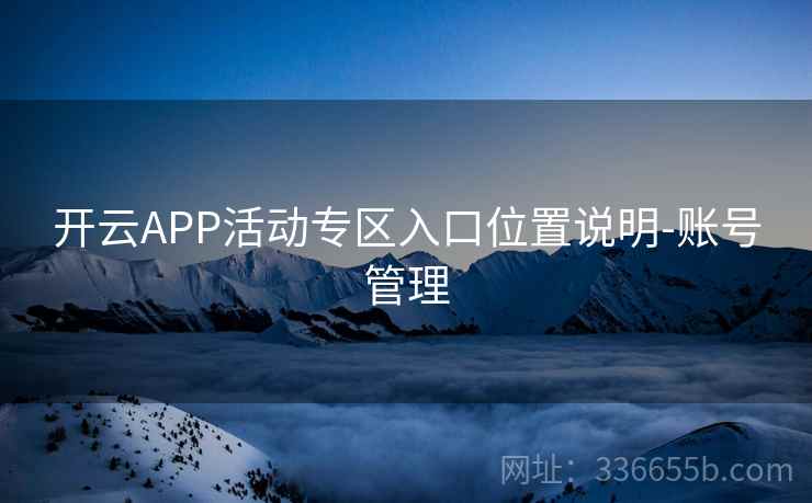 开云APP活动专区入口位置说明-账号管理